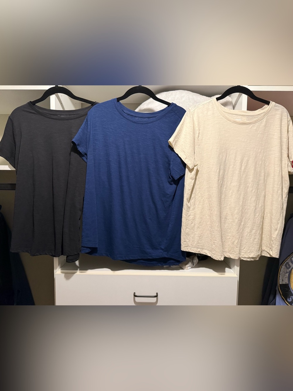 Sonoma The Everyday Short Sleeve Crew Neck Solid T-Shirt 3-Pack women’s large